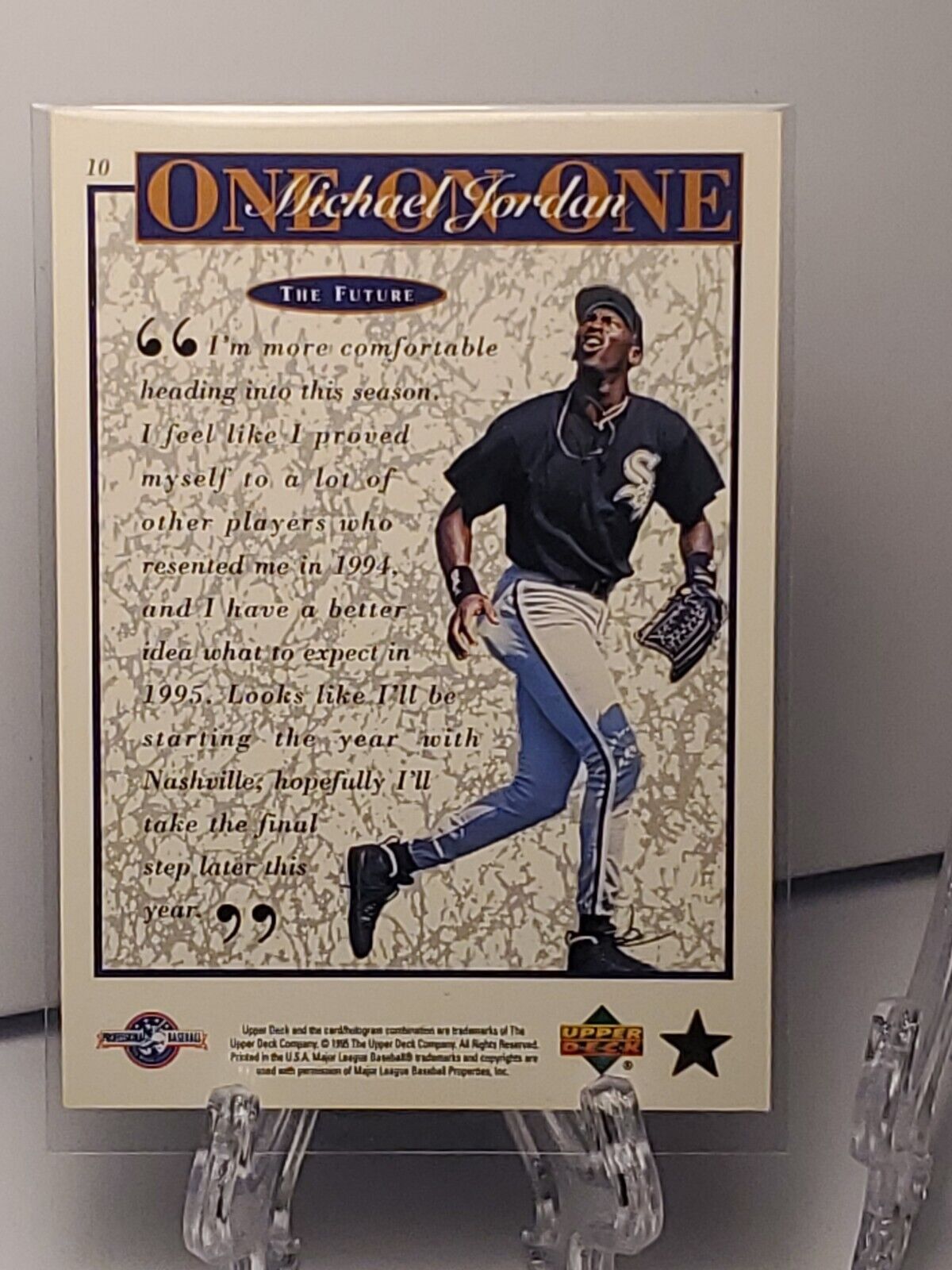 Michael Jordan (1995 Upper Deck) #10 Baseball Card
